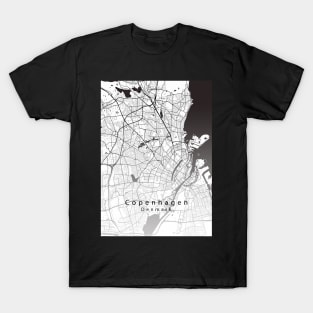 Copenhagen Denmark City Map T-Shirt